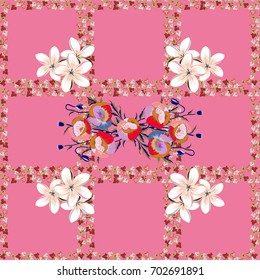 Blooming jungle. Motley vector illustration. Seamless exotic pattern with many varicolored tropical flowers.
