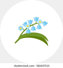 Blooming lily of valley icon