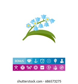 Blooming lily of valley icon