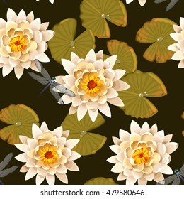 Blooming lotus seamless
