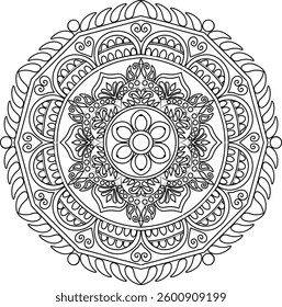 "Blooming Lotus of Serenity A Hand-Illustrated Mandala with Meaning"