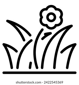 Blühende Wiese Icon Spring, für uiux, web, app, Infografik usw.