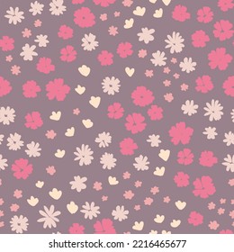 Blooming midsummer meadow seamless pattern. Plant background for fashion, wallpapers, print.