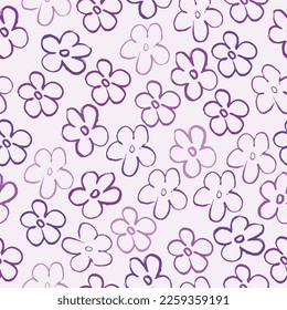 El floreciente prado de mitad de verano es un patrón sin fisuras. Planta de fondo para moda, tapices, imprimir. Diseño floral moderno estilo Liberty millefleurs.