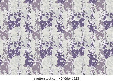 Blooming midsummer meadow seamless pattern. Plant background for fashion, wallpapers, print. A lot of different flowers on the field. Liberty style millefleurs. Trendy floral design