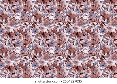 Blooming Midsummer Meadow seamless pattern. Plant backdrop for apparel, wallpaper, and prints. There are a lot of various flowers in the field. Liberty-style millefleurs. Trendy flower design.