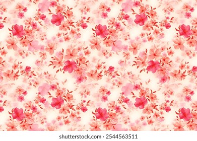 Blooming midsummer meadow seamless pattern. Plant background for fashion