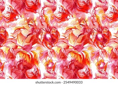 Florescente prado de verão padrão sem emenda. Planta de fundo para moda, papéis de parede, impressão. 