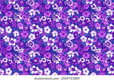 Blooming in a Natural  beautiful  seamless pattern , 