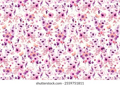 Blooming in a Natural  beautiful  seamless pattern , 
