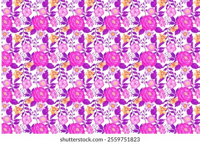 Blooming in a Natural  beautiful  seamless pattern , 