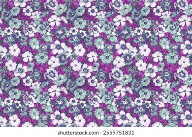 Blooming in a Natural  beautiful  seamless pattern , 