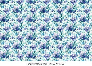 Blooming in a Natural  beautiful  seamless pattern , 