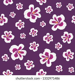 Blooming pelargonium. Seamless pattern for design. Vector