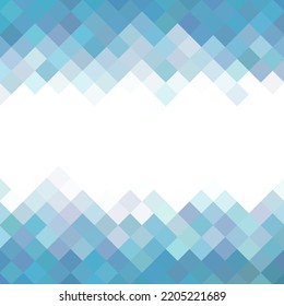 Blooming pixel template. Blue and white pixel background. Vector illustration for your graphic design.Vector illustration for your graphic design