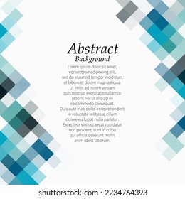 Blooming pixel template. Blue and white pixel background. Vector illustration for your graphic design.Vector illustration for your graphic design
