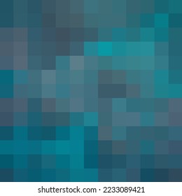 Blooming pixel template. Light blue pixel background. Vector illustration for your graphic design.Vector illustration for your graphic design.