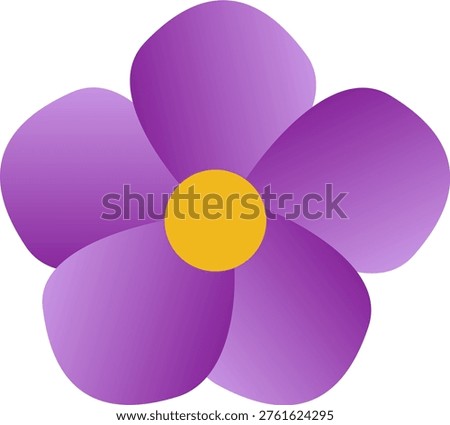 blooming purple flower isolated on white background
