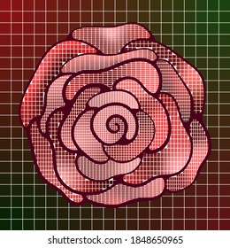 gradientes complejos de rosas rojas florecientes