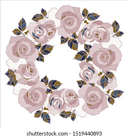 Blooming roses. Seamless colorful pattern with roses and leaves. The design is suitable for clothes, wallpaper, invitations, decorations.