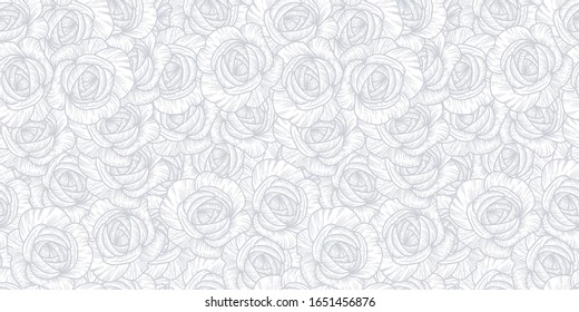 Blooming roses seamless pattern. Floral pattern for fabric. Roses background. vector illustration