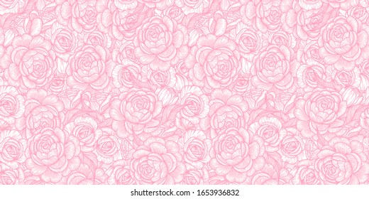 Blooming roses seamless pattern. Floral pattern for fabric. Roses background. vector illustration