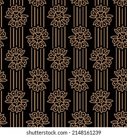 Blooming summer meadow seamless pattern Floral background with straight lines
