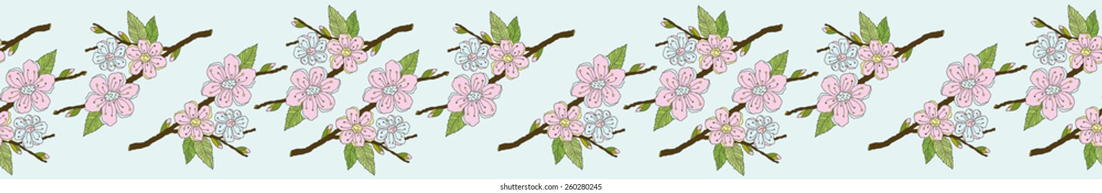 Blooming tree pattern ornament 2