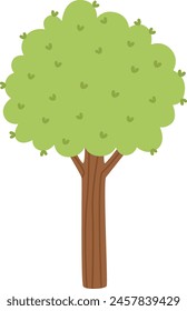 Blooming Tree Plant vector illustration