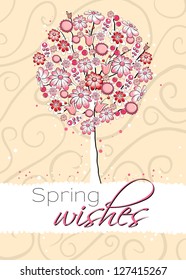 Blooming tree - spring wishes