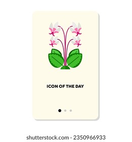 Blooming white flower flat vector icon. Spring, nature, blossom isolated vector. Plant and floral concept. Vector illustration symbol elements for web design and apps