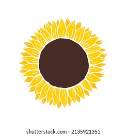 blooming yellow sunflowers full of sunflower seeds inside for decorating welcome cards