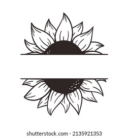 blooming yellow sunflowers full of sunflower seeds inside for decorating welcome cards