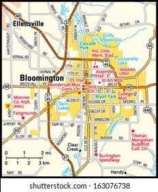 Bloomington, Indiana Area Map
