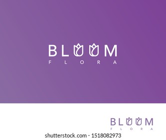 Blooms Flora Logo for an Exotic Floral Business