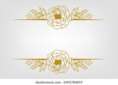 Blooms Greenery Floral Foliage Ornament Corner Text Separator