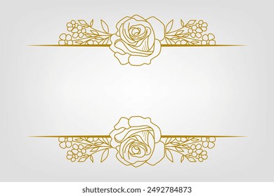 Blooms Greenery Floral Foliage Ornament Corner Text Separator