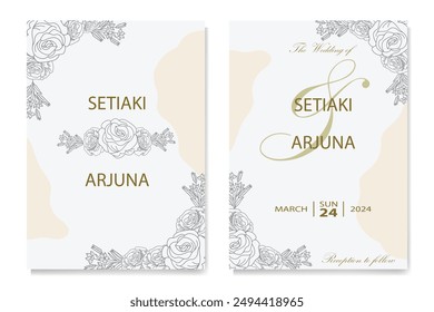 The Blooms Greenery Floral Foliage Ornament Corner Text Separator Elegance Frame for Invitations