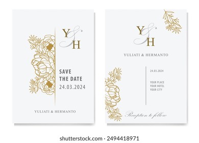 The Blooms Greenery Floral Foliage Ornament Corner Text Separator Elegance Frame for Invitations