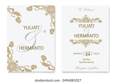 The Blooms Greenery Floral Foliage Ornament Corner Text Separator Elegance Frame for Invitations