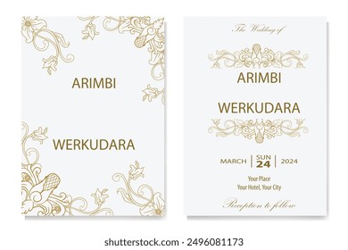 The Blooms Greenery Floral Foliage Ornament Corner Text Separator Elegance Frame for Invitations