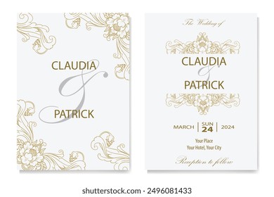 The Blooms Greenery Floral Foliage Ornament Corner Text Separator Elegance Frame for Invitations