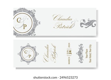 The Blooms Greenery Floral Foliage Ornament Corner Text Separator Elegance Frame for Invitations
