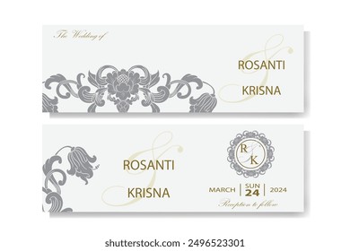 The Blooms Greenery Floral Foliage Ornament Corner Text Separator Elegance Frame for Invitations