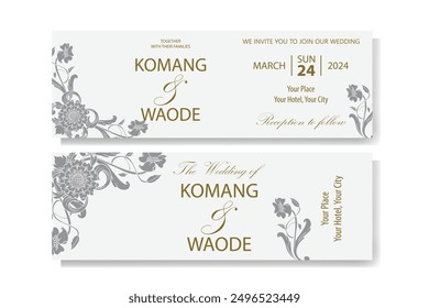 The Blooms Greenery Floral Foliage Ornament Corner Text Separator Elegance Frame for Invitations