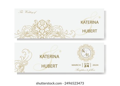 The Blooms Greenery Floral Foliage Ornament Corner Text Separator Elegance Frame for Invitations