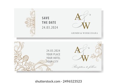 The Blooms Greenery Floral Foliage Ornament Corner Text Separator Elegance Frame for Invitations