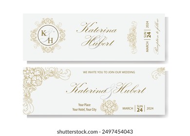 The Blooms Greenery Floral Foliage Ornament Corner Text Separator Elegance Frame for Invitations