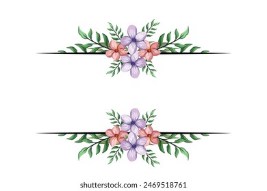 Blooms Greenery Floral Foliage Wedding Invitation Card Design Template