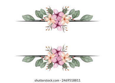 Blooms Greenery Floral Foliage Wedding Invitation Card Design Template